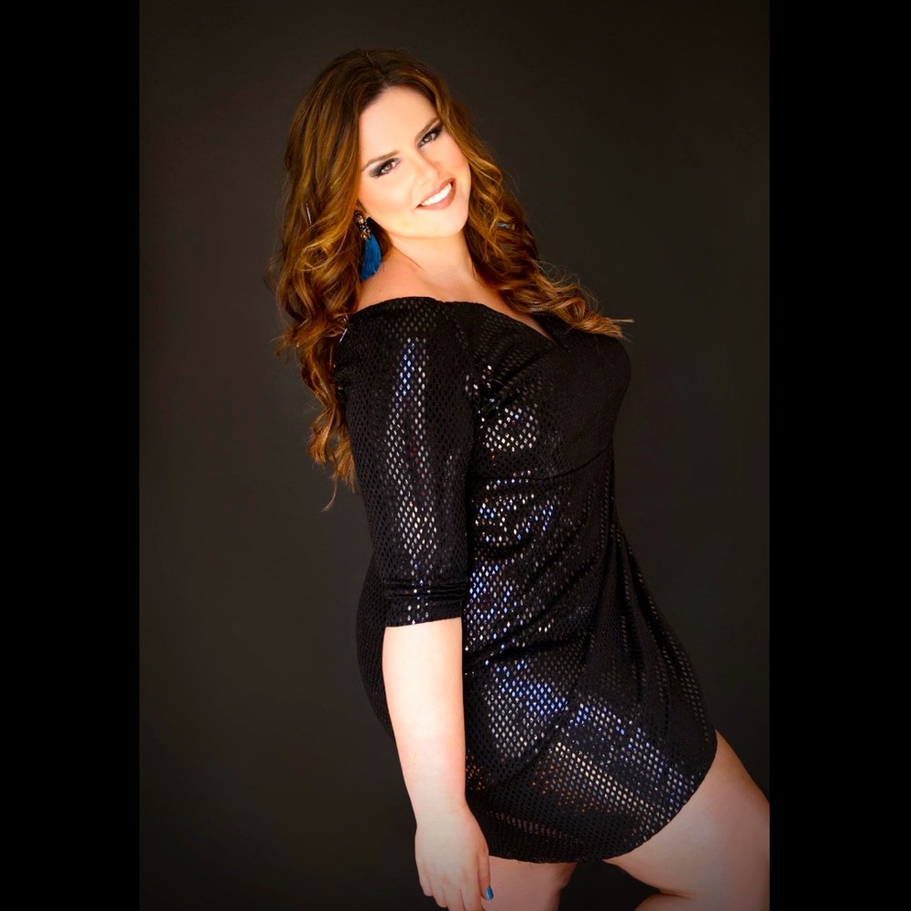 NWT Black Sequin Dress